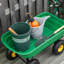 Wagon de jardin robuste de 440 lb avec cadre en acier Outsunny Garden, pneus pneumatiques, vert