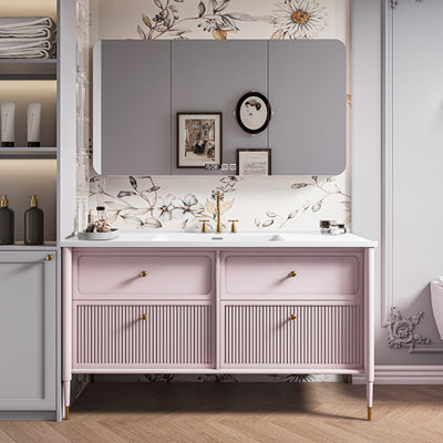 Armoire de salle de bain simple et élégante de style français