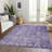 Machine Washable Indoor/Outdoor Xhevrie Purple Rug-1920098674