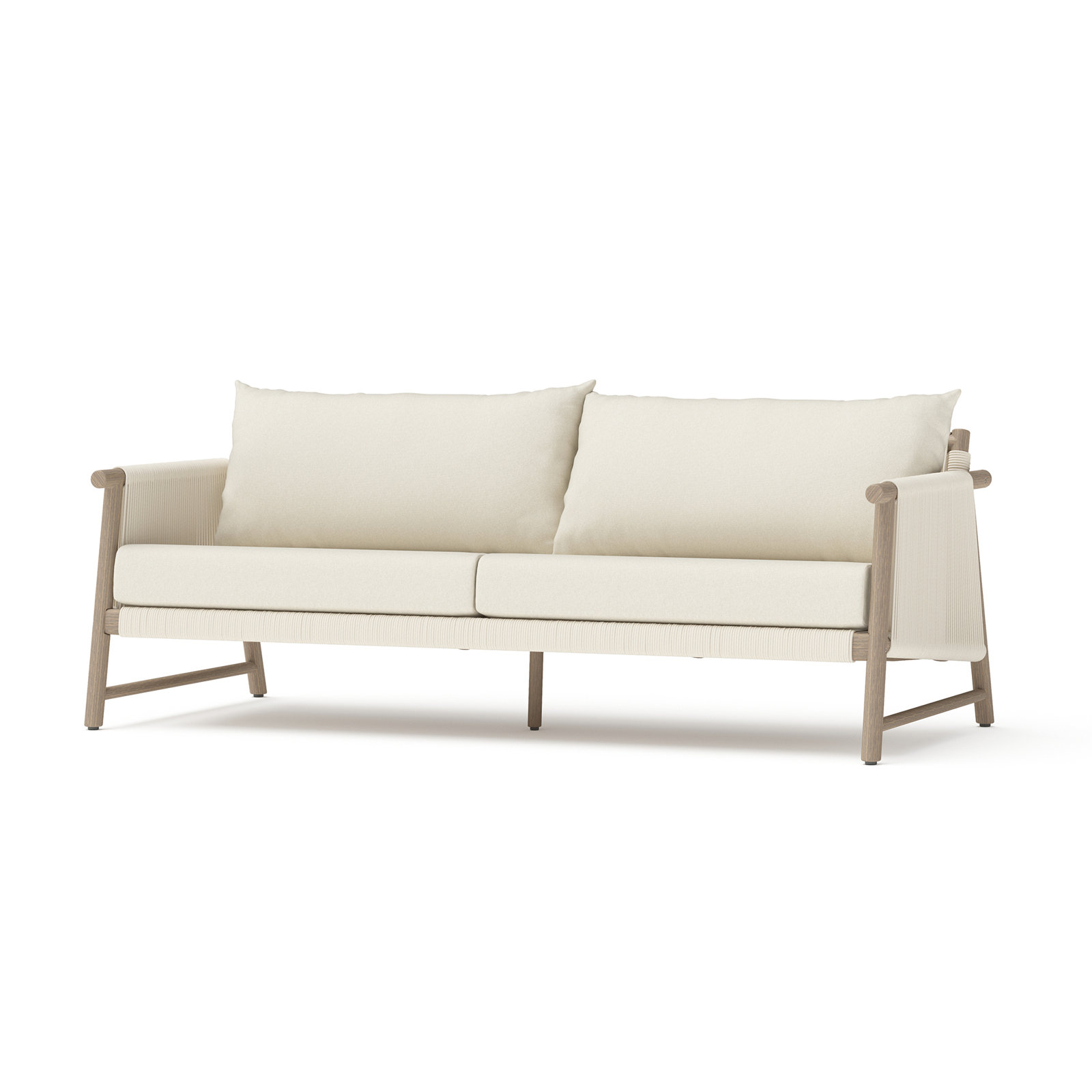 Naomie 8-Person Acacia Patio Seating Group, 3 Pcs: Table, Sofa, Loveseat