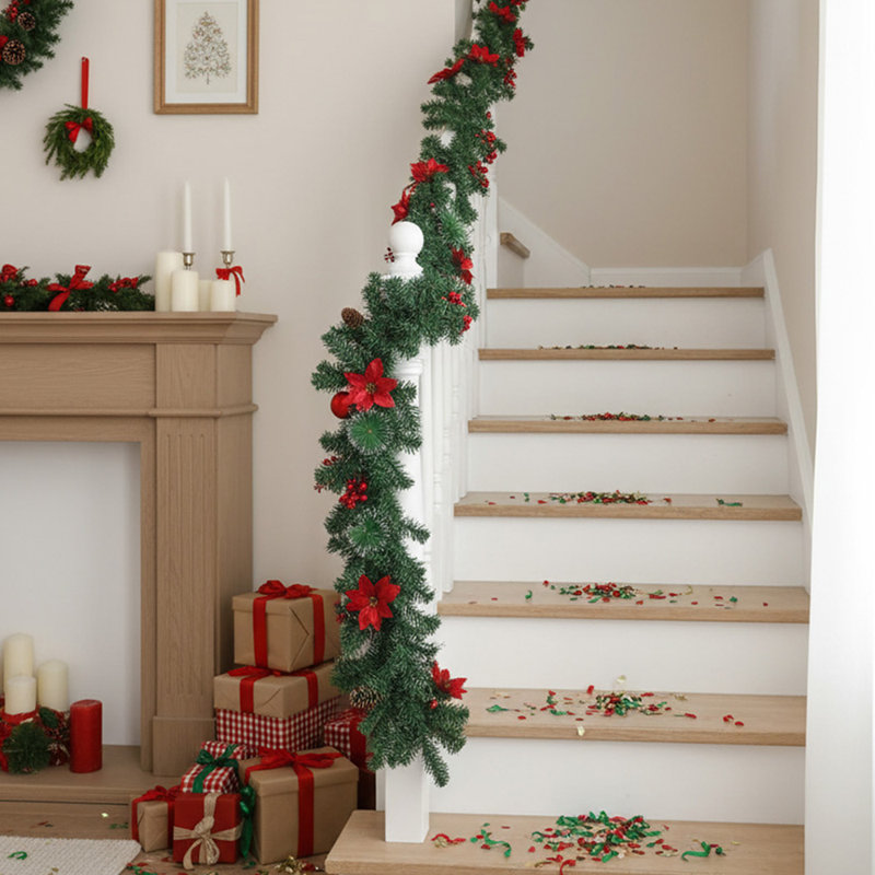 270cm Lighted Faux Garland with Lights