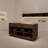 Brown Solid Wood Display Counter with Tempered Glass Top, Three Drawers, and Open Shelf Storage