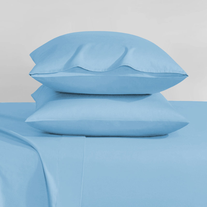 Microfiber Pillow Cases – Soft & Breathable (Set of 2), Light Blue
