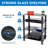 Mount-It! Tempered Glass AV Component Media Stand | Audio Tower & Media Center with 4 Shelves, Black