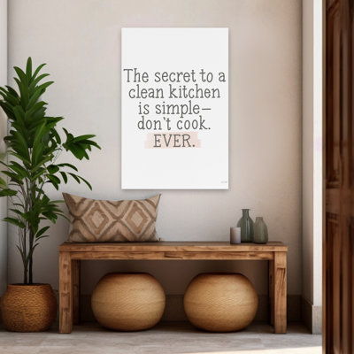 Clean Kitchen - Modern Farmhouse Funny Kitchen, typographie humoristique, citation, art