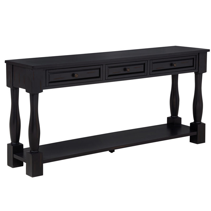 Georgienne 63" Long 3 Drawer Console Table , Espresso