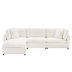 118.5” Oversized Cloud Modular Sectional Down Filled 4-Seater L Shape Sofa