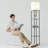  Wascar 70''H 5 Tiers Corner Bookcase Floor Lamp