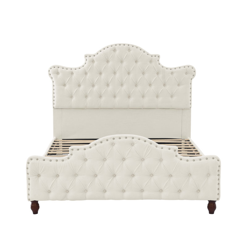 Astoria Grand Château Luxe Wingback Upholstered Bed Frame & Reviews ...