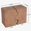 Table d'appoint MGO, ensemble de 2 tables d'appoint rectangulaires d'extérieur, tabourets de jardin décoratifs pour l'intérieur et l'extérieur, table d'appoint, table d'appoint de patio, table de bout emboîtable, imitation bois naturel-1428201727