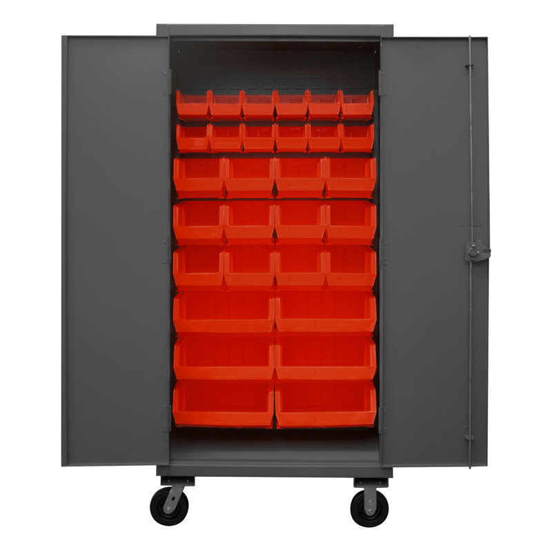 Single Storage Cabinet ( 80'' H x 36'' W x 24'' D), Red