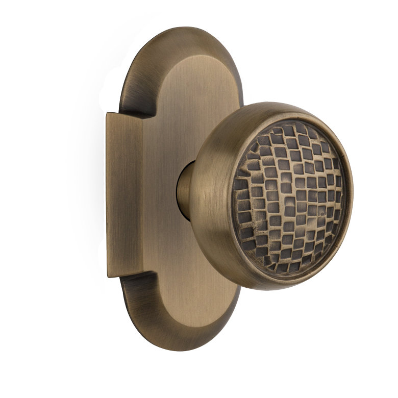 Plaque Cottage avec bouton de porte Craftsman, Bronze intemporel, 2.75"