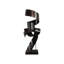 Sculpture ornementale abstraite en fibre de verre bronze et noir de 40,55 pouces