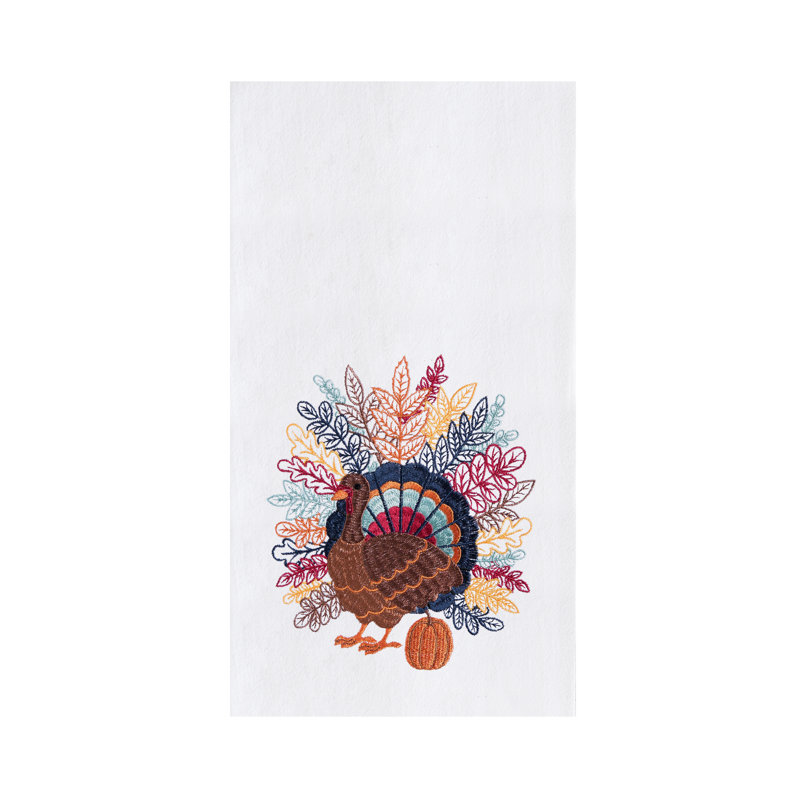 Serviette de dinde récolte colorée