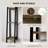 Over The Toilet Storage Cabinet, Freestanding Over Toilet Bathroom Organizer With Sliding Door, 3 Storage Compartments And 4 Open Shelves,wood-1257436443
