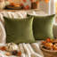 Housse de coussin en velours doux de couleur unie, polyvalente et élégante-131239223