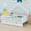 Lits plateforme Woodhouse avec DEL, tablettes de rangement, tiroirs et garde-corps-1908885766