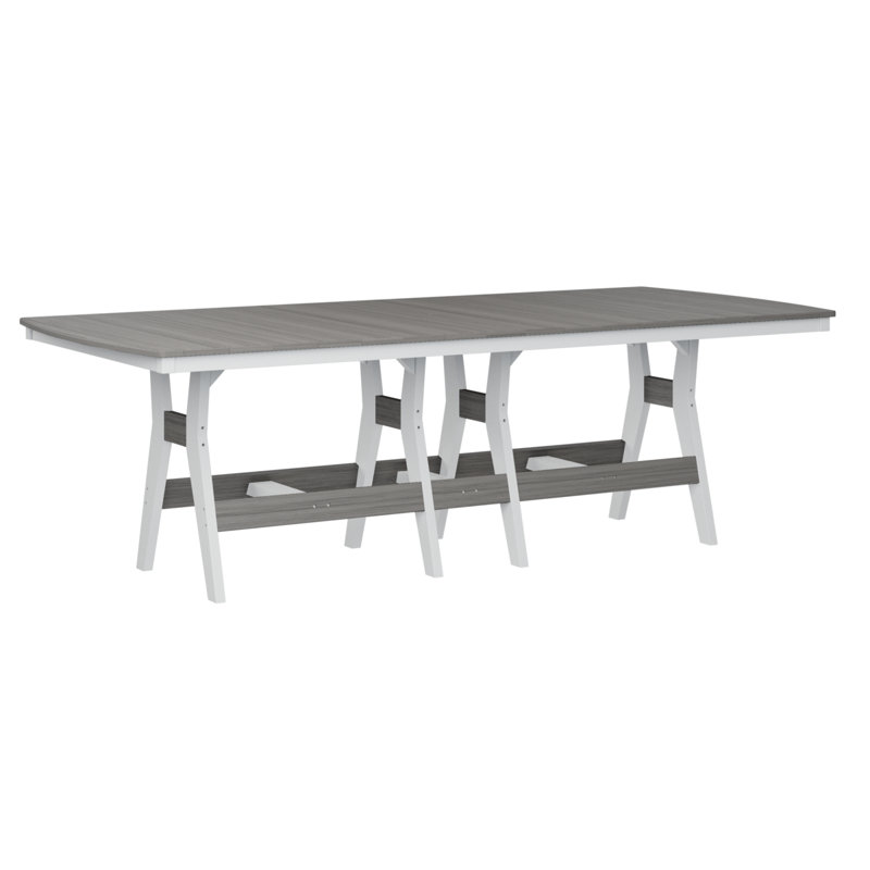 Table rectangulaire à hauteur de comptoir 96 po Berlin Gardens Harbor, H 35,5 po x l 96 po x P 44 po, Bois flottant gris