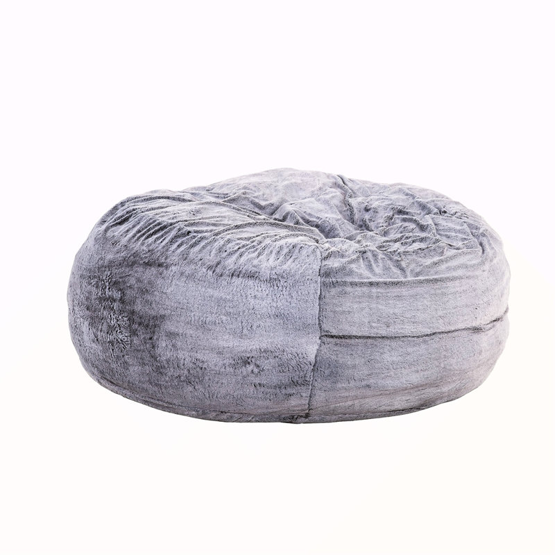 Fauteuil à billes classique en fausse fourrure à mémoire de forme de 5 pi, fauteuil de salon, fauteuil à billes doux et confortable