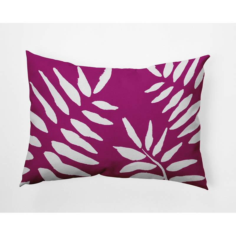 Coussin décoratif réversible d'intérieur / extérieur Beach Beach, Floral rose vif