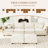 140” Comfy Cloud Couch U Shaped Sectional Sofa with Two Ottomans-1597467560