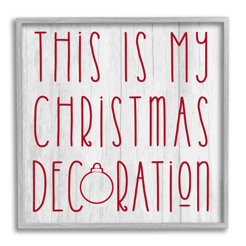 ba-843, «My Christmas Décoration Humor» par Lil 'Rue, reproduction d'art sur toile, Estampe numérique Farmhouse