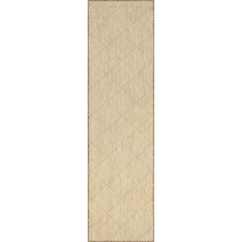 Ray Diamond Indoor/Outdoor Area Rug, Runner 2' x 8'