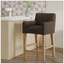 Tabouret de comptoir rembourré de 26 pouces - brun / brun patiné-1288686370-1288686375