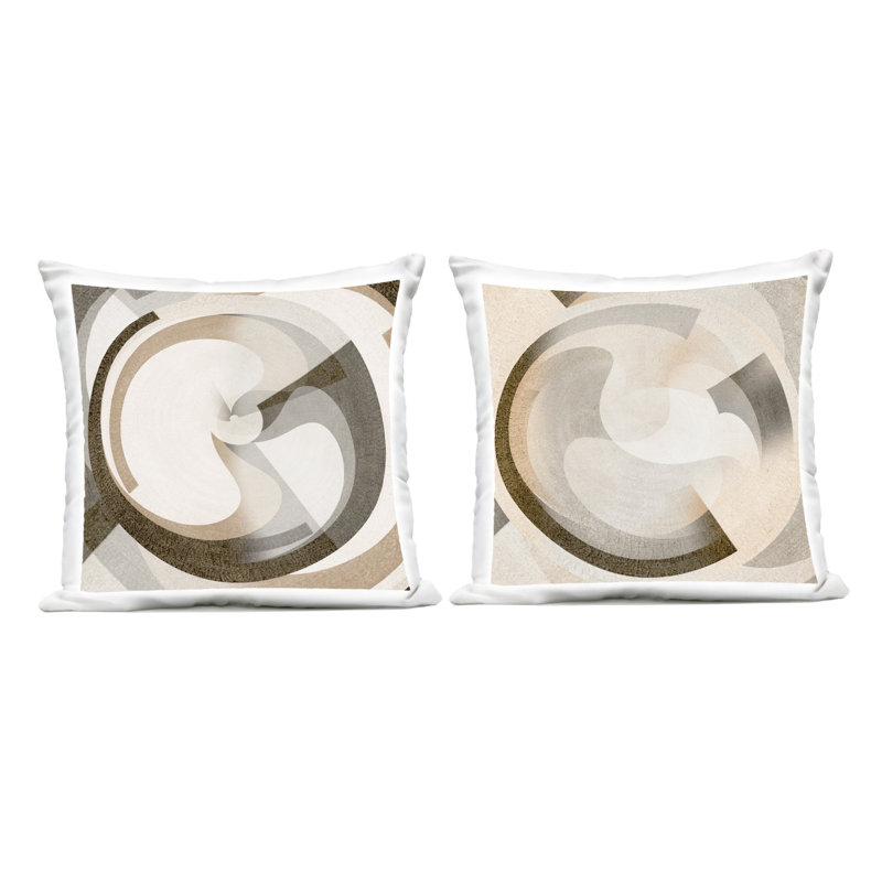 Coussin extérieur Stupell Industries Boho Centric Vortex Design par Noah Bay (ensemble de 2)