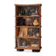 Vitrines en bois massif brun noisette