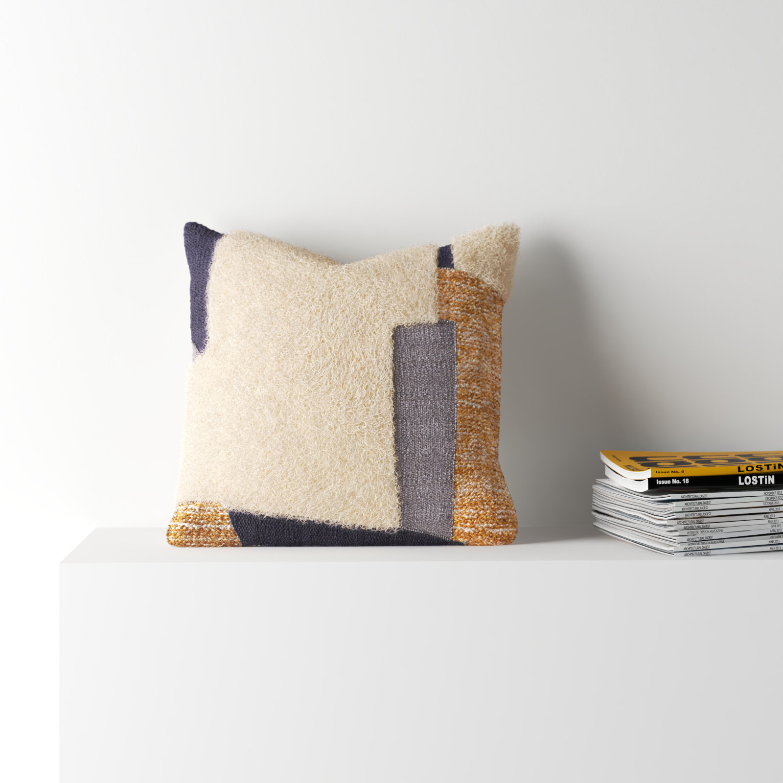 Iban 20" x 20" Embroidered Throw Pillow, Down