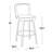 Henry 30" Contemporary Fixed-Height Xl Barstool With Swivel In Walnut Wood And Fabric With Round Chrome Metal Footrest By Lumisource - Set Of 2-113489061