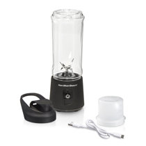 V-Shock. Healthy Life! Mini Cordless Portable Personal Blender for Shakes  and Smoothies, USB Rechargeable, 16 oz. Jar with Leakproof Travel Lid, 6  Stainless Steel Blades - White 