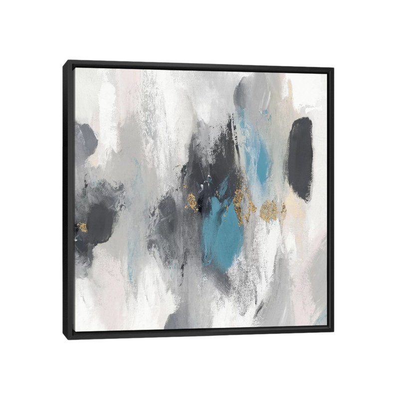 « gray days i », impression sur toile, H 18 po x l 18 po x P 1,5 po, Toile avec cadre noir