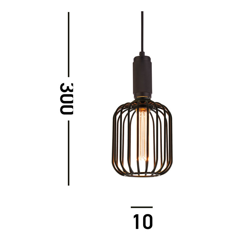 Thelemann 1 - Light Sphere Pendant, Black/Black