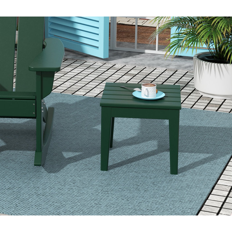 Table d'appoint en plastique Joubert, Vert foncé