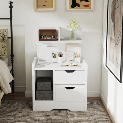 40cm W Manufactured Wood Bedside Table