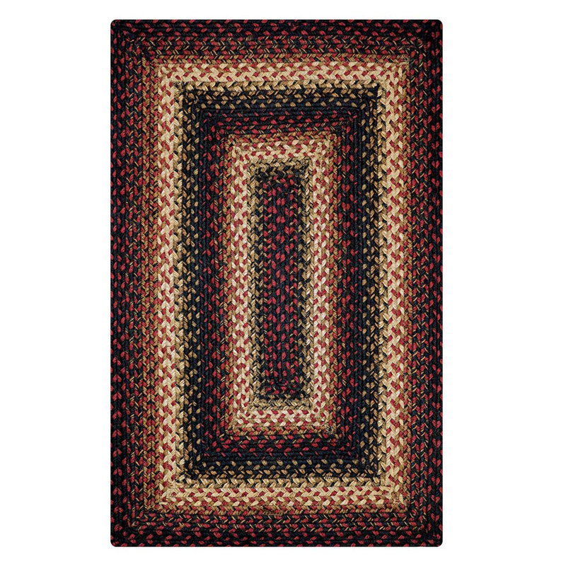Tapis d'escalier noir Aticus, Rectangle 8 po x 28 po