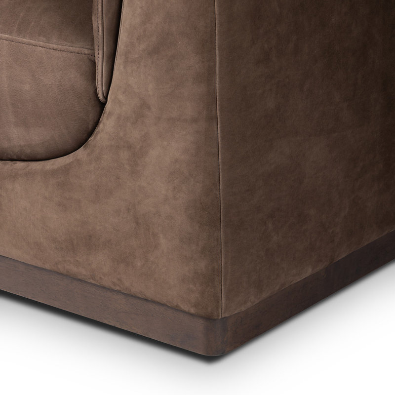 Santino Swivel Chair, Nubuck Cigar