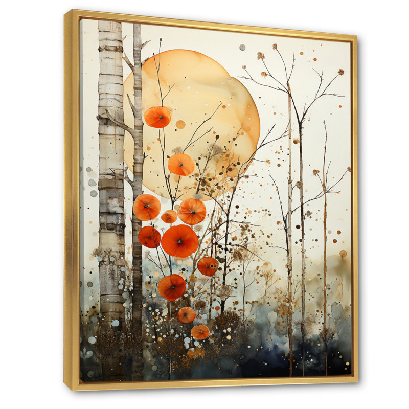 Rustic Reflections sur impression sur toile, H 32 po x l 16 po x P 1 po, Cadre flottant doré
