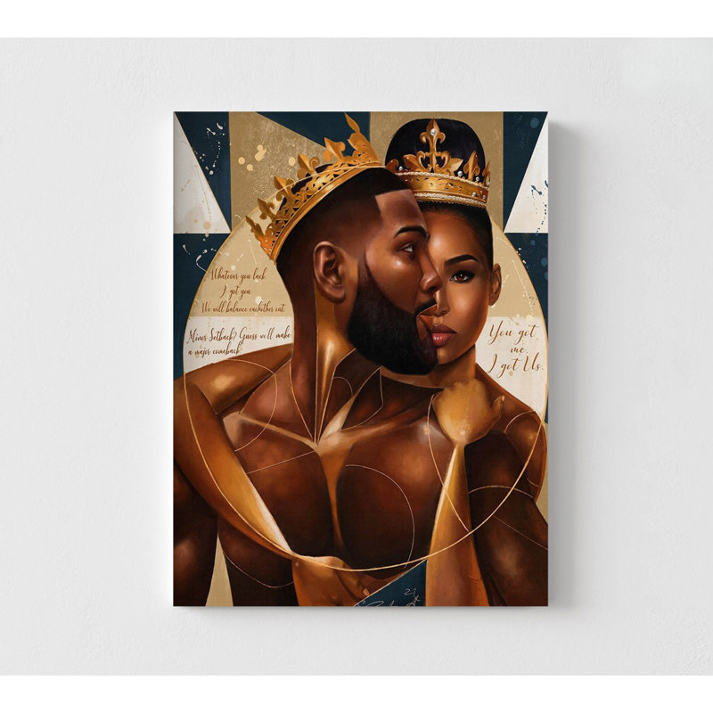 Protection par Salaam Muhammad, idée de décor de chambre à coucher pour très grand lit, impression de portrait multicentrique, idée de cadeau de mariage
