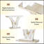 Table de vestibule en forme de V, table d'appoint en miroir, console avec finition réfléchissante pour une élégance moderne et une mise en valeur de l'espace