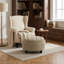 64 cm Round Coffee Table with Storage Tufted Ottoman Upholstered Footstool for Living Room Bedroom Entrway-866595570