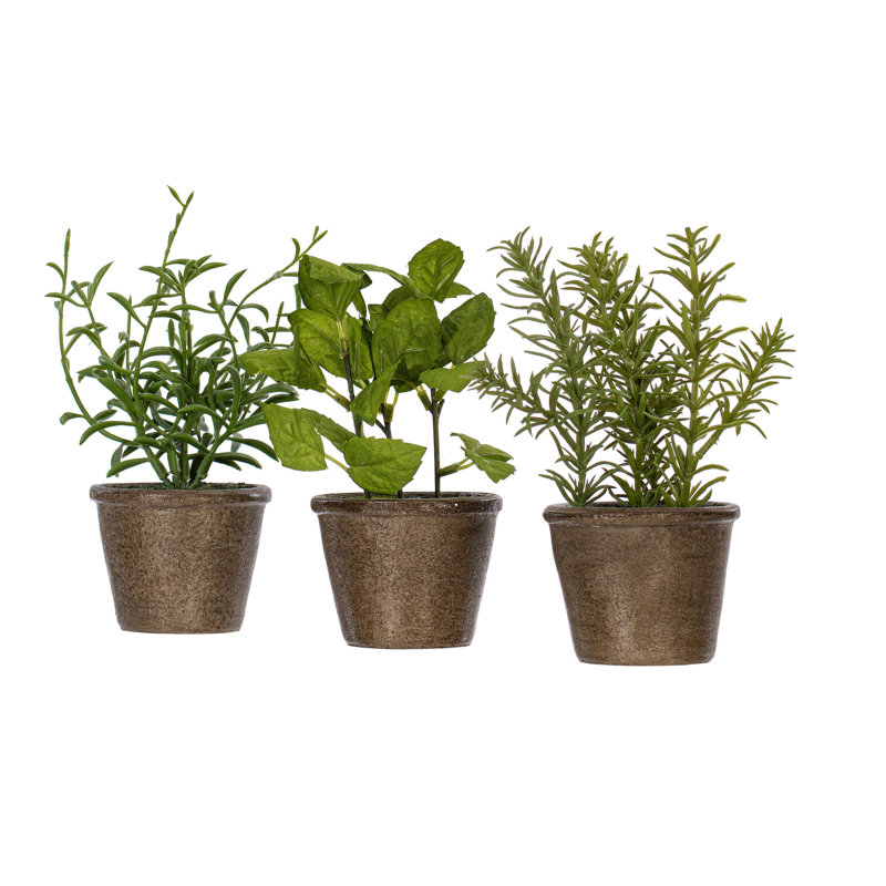 Ensemble de 3 plantes artificielles en pot