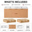 Meuble-lavabo suspendu de 120 cm (47,24 po) de largeur, aspect bois, avec tiroirs compartimentés et double comptoir en SMC