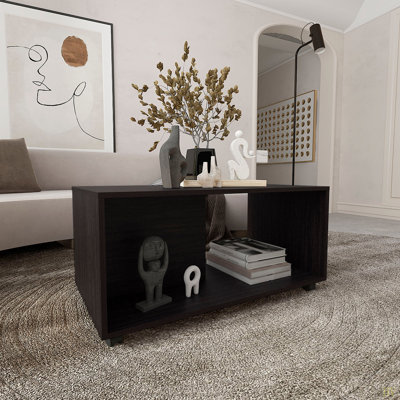 Table basse de 36 po de large, mobile, rectangulaire, salon Patrick