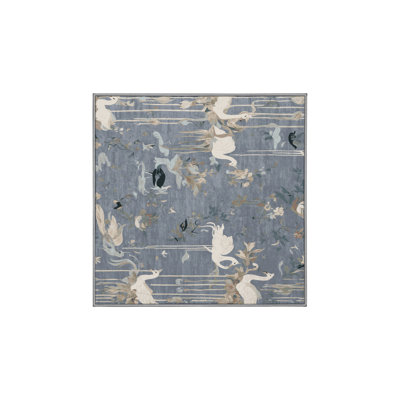 Tapis gris soyeux et moelleux