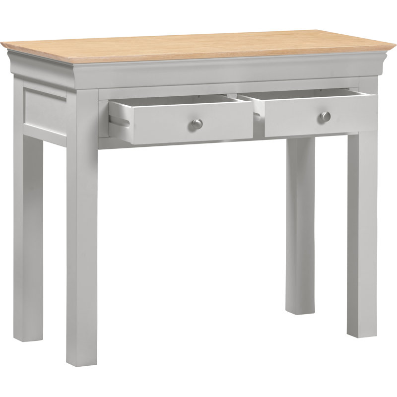 Adaleya 98cm Solid Wood Top Console Table, Grey