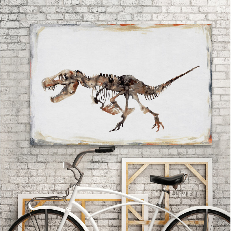 Savage Dino - peinture sur toile tendue, H 24 po x l 36 po x 1,5 po