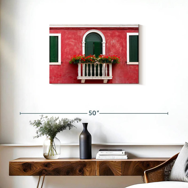 Lilie balcon à Burano, H 20 po x l 30 po